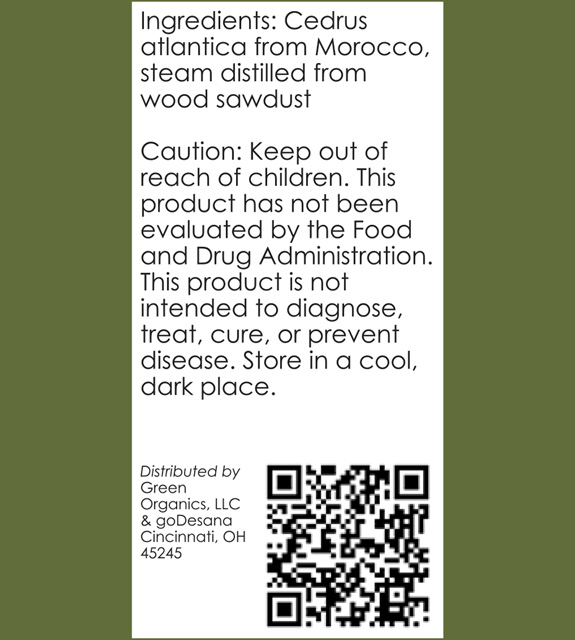 Cedarwood Back Label