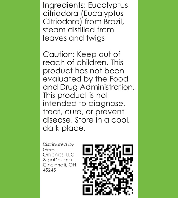 Lemon Eucalyptus Back Label