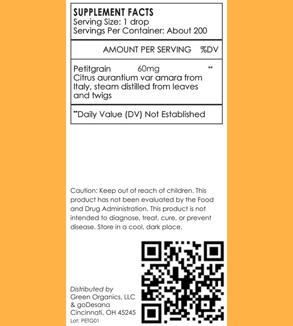 Petitgrain Back Label
