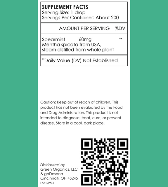 Spearmint Back Label