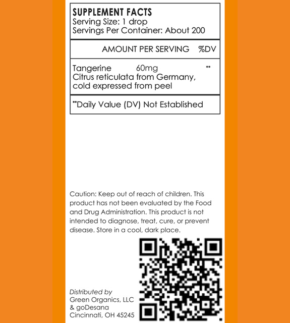 Tangerine Back Label