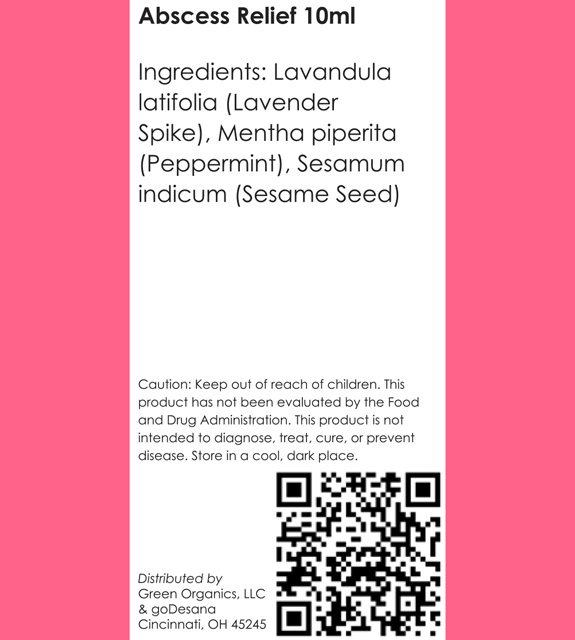 Abscess Relief Back Label