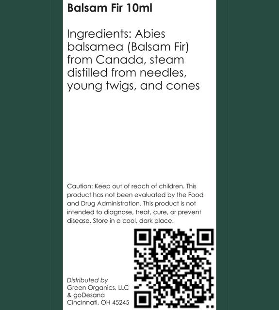 Balsam Fir Back Label