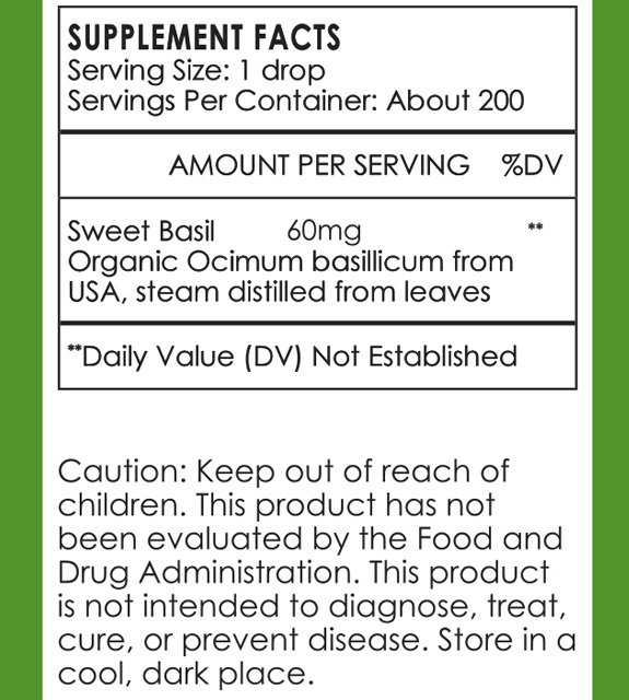 Basil Back Label