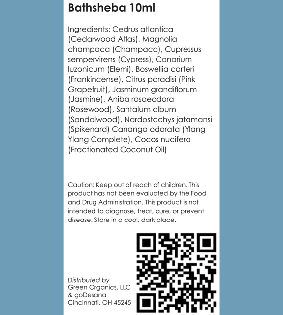 Bathsheba Back Label