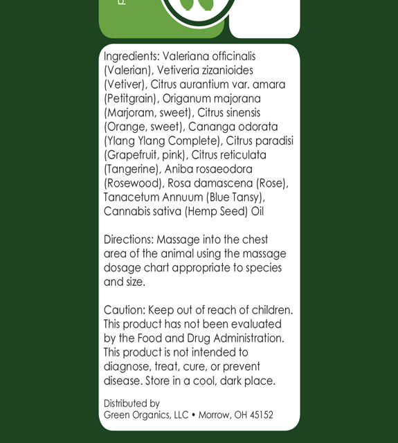 Calm For Pets Back Label