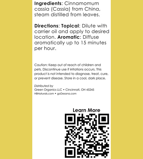 Cassia Back Label