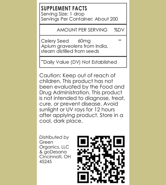 Celery Seed Back Label