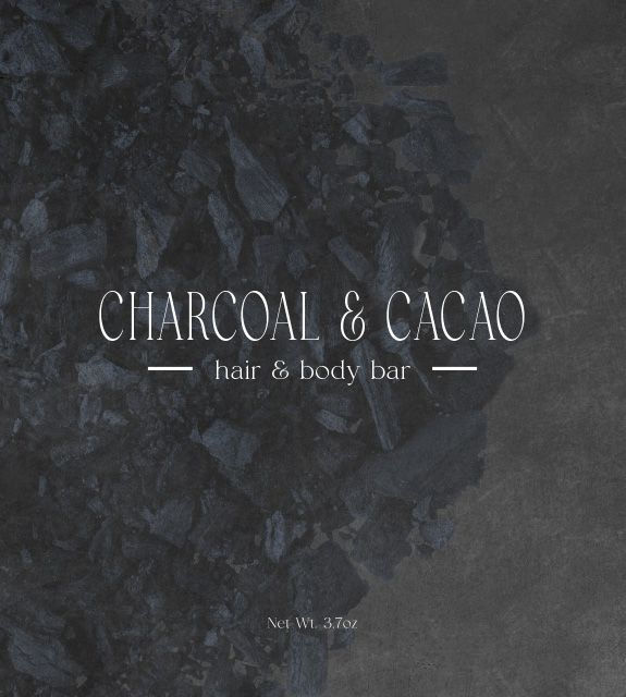Charcoal & Cacao Soap Front Label
