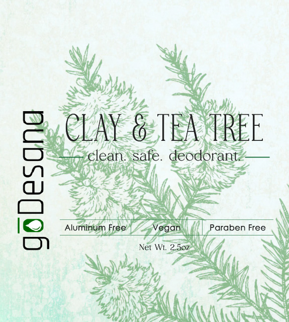 Clay & Tea Tree Deodorant Front Label