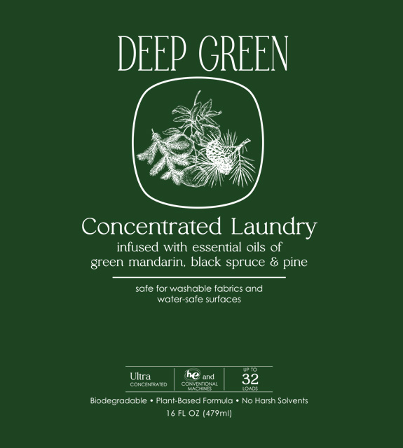 Deep Green Laundry Concentrate Front Label