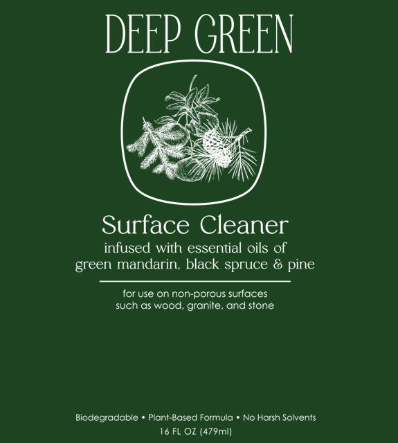Deep Green Surface Cleaner Front Label
