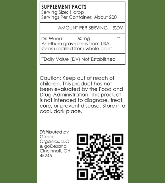 Dill Weed Back Label