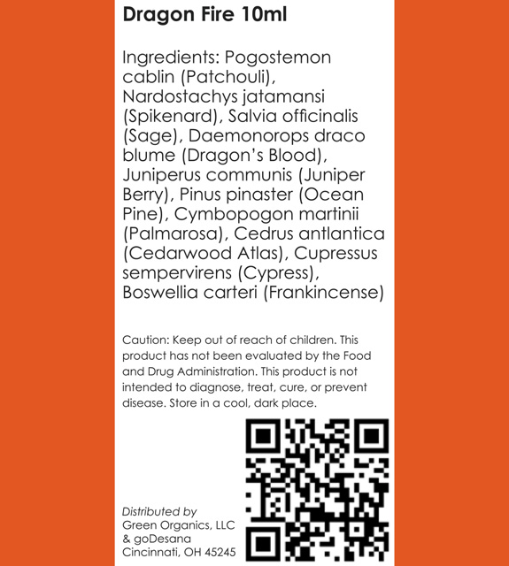 Dragon Fire Back Label