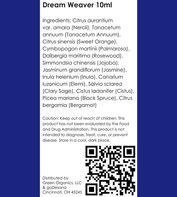 Dream Weaver Back Label