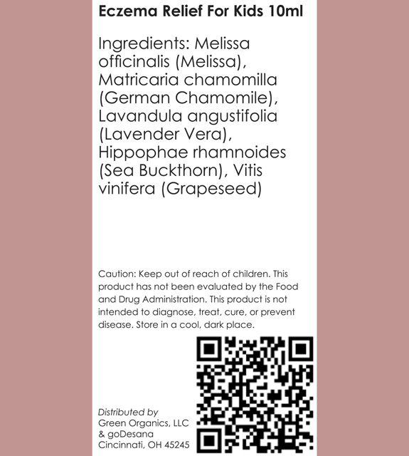 Eczema Relief For Kids Back Label