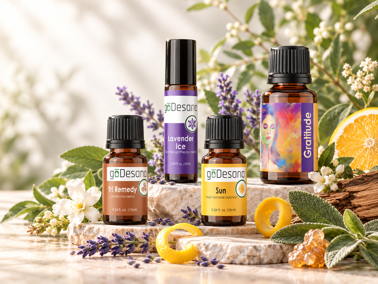 Zilara essential oil blends with botanicals
