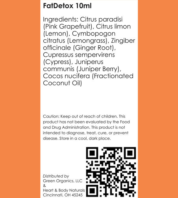 FatDetox Back Label