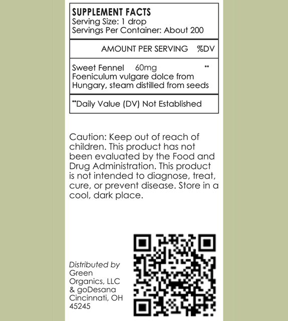 Fennel Back Label