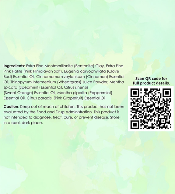 Fresh Tooth Powder Back Label