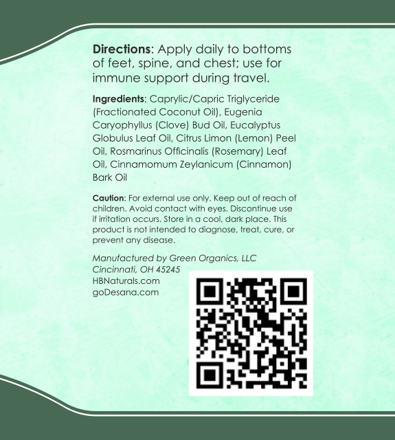 Immune Shield Back Label