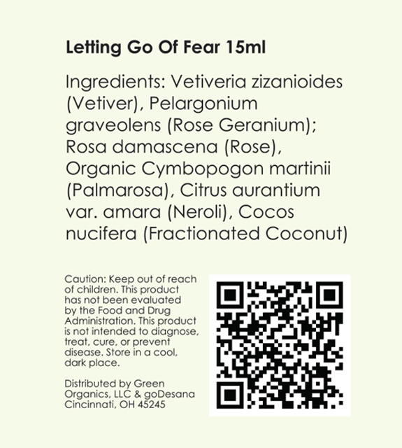 Letting Go Of Fear Back Label