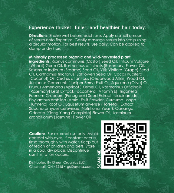 Mane Glo Back Label