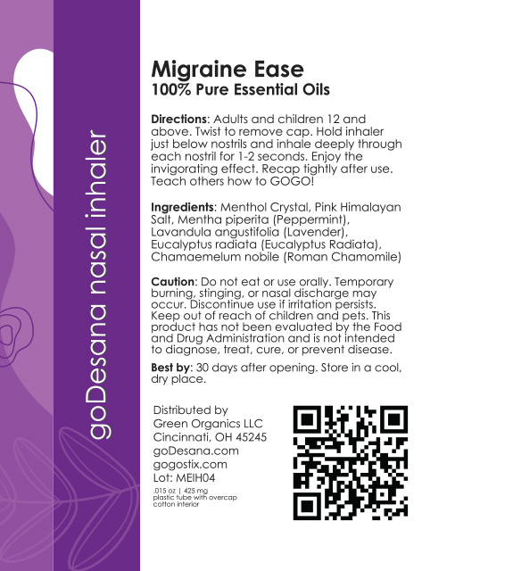 Migraine Ease Back Label