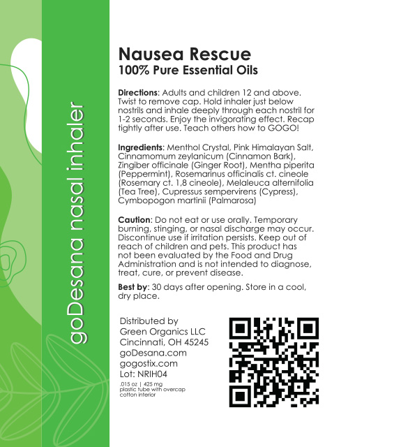 Nausea Rescue Back Label