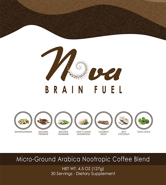 Nova Nootropic Coffee Front Label