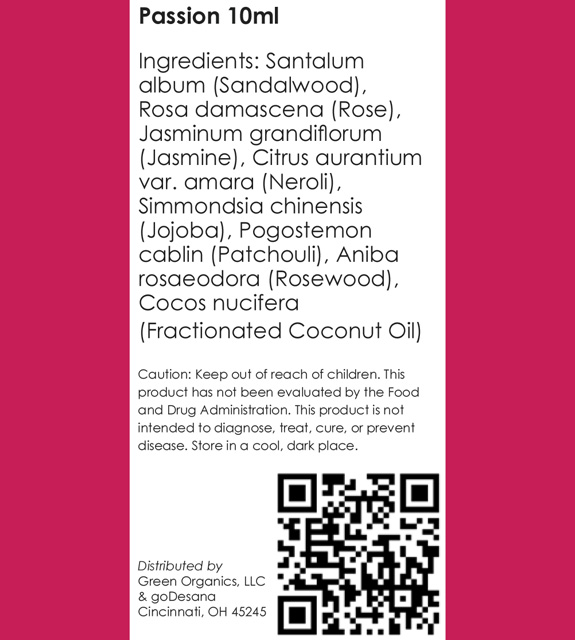 Passion Back Label