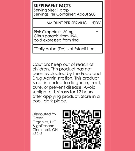 Pink Grapefruit Back Label