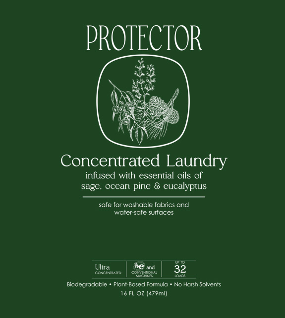 Protector Laundry Concentrate Front Label