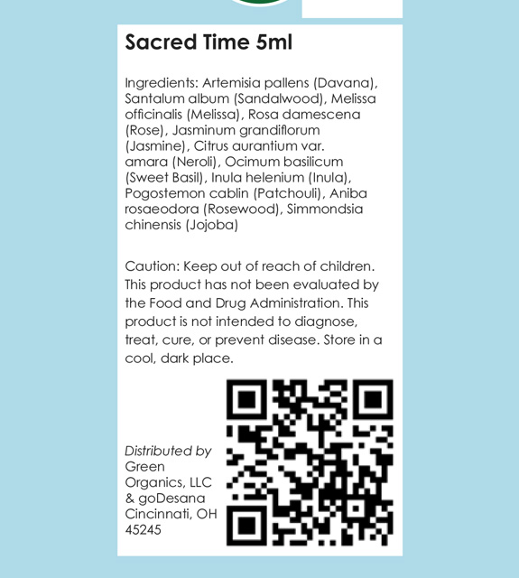 Sacred Time Back Label