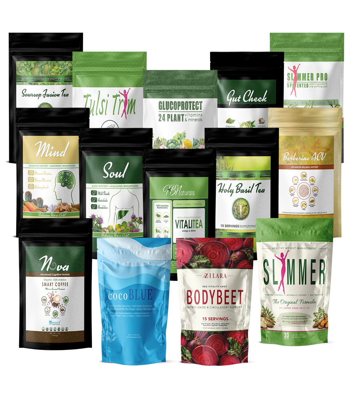 Sample Stash, 14 seven-day product pouches