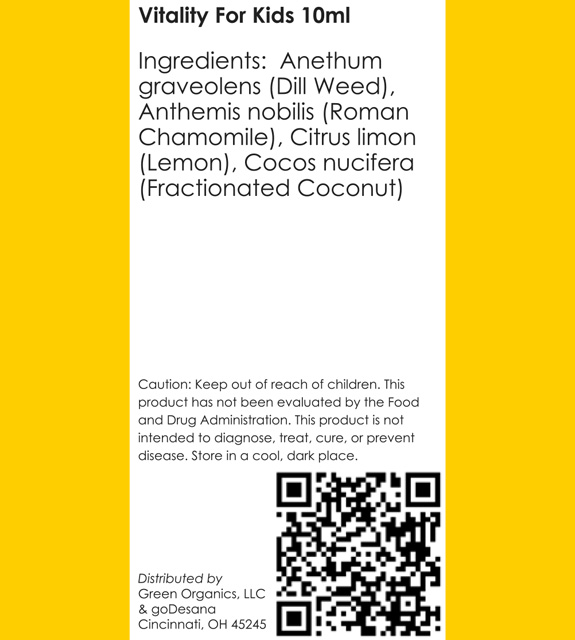 Vitality For Kids Back Label